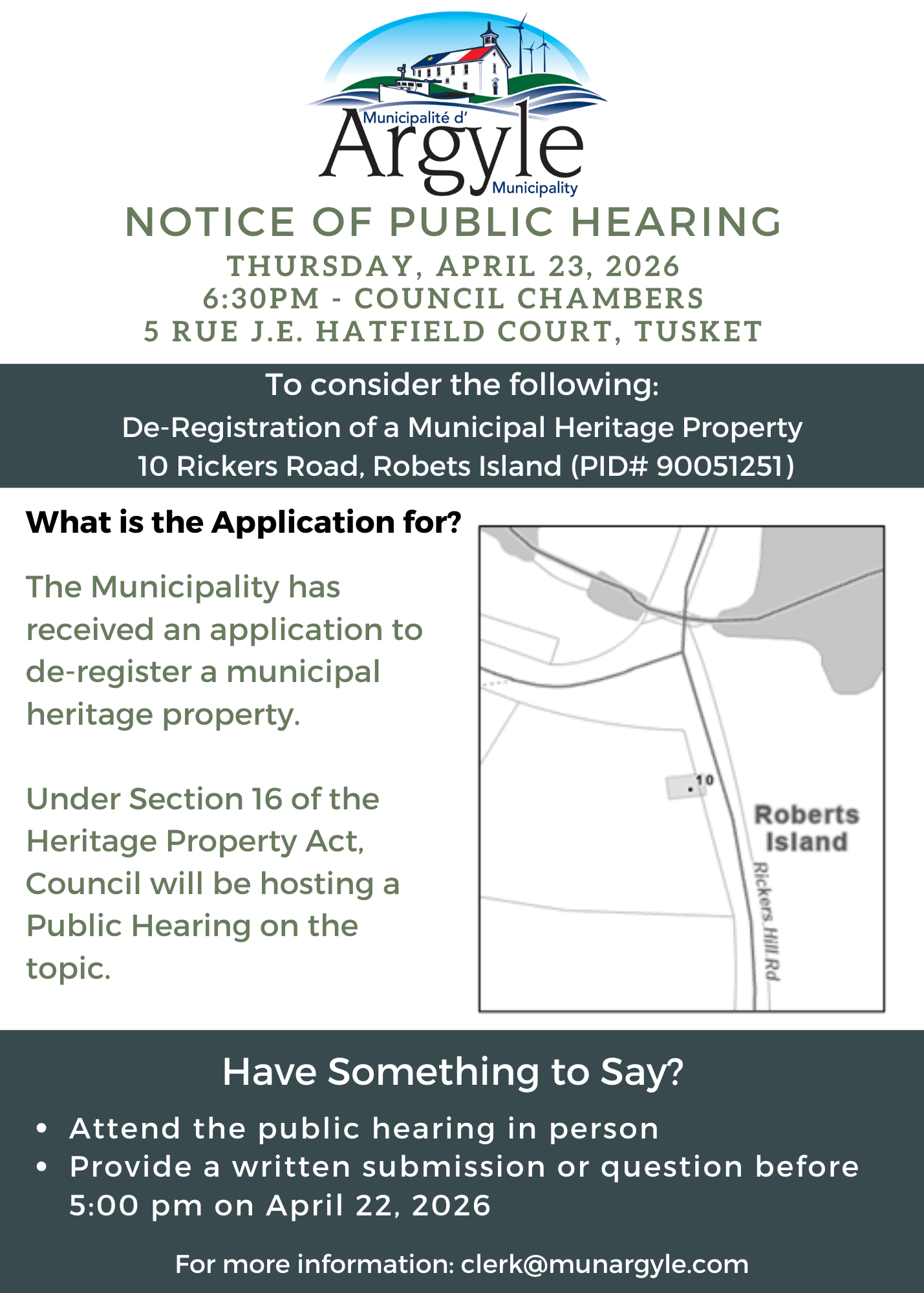 Public Hearing April 23 Rickers 2