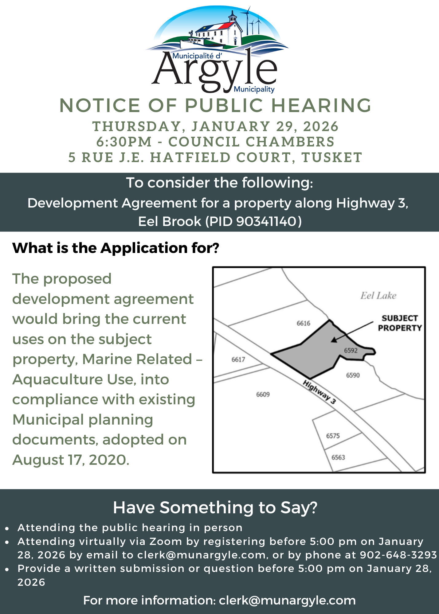 Public Hearing January 29 Eel Brook
